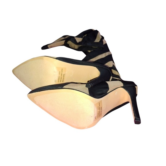 Tan And Black Knee High Boots Womens Size 6.5 - Picture 4 of 4